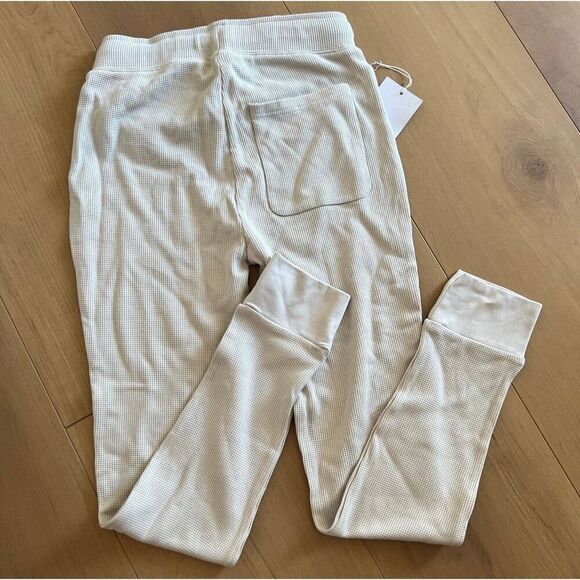 NWT Goumi Kids Womens Stone Thermal Pants SZ S Jogger Loungewear Waffle Bamboo - Picture 3 of 3